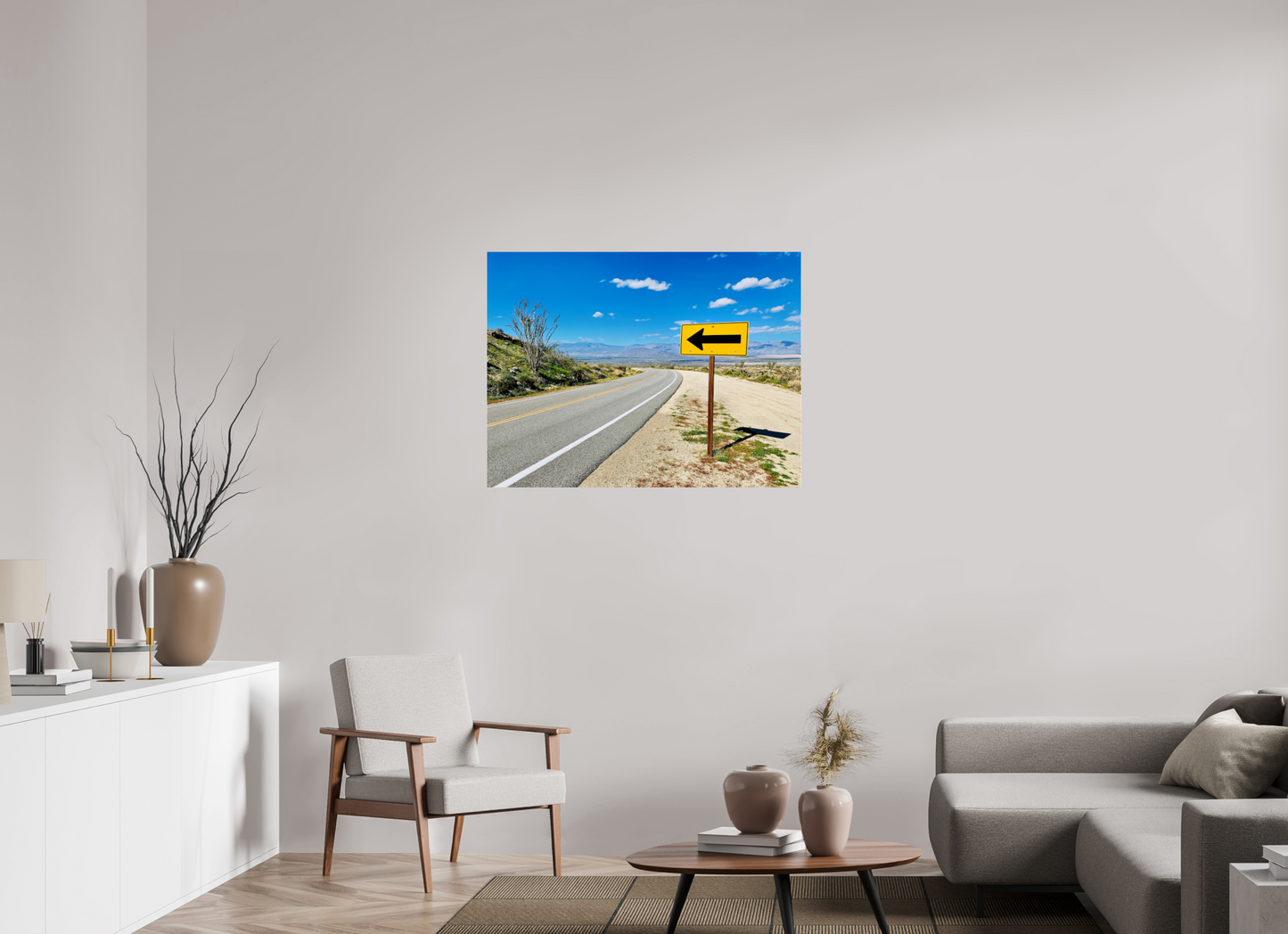 Desert Highway Directional Sign