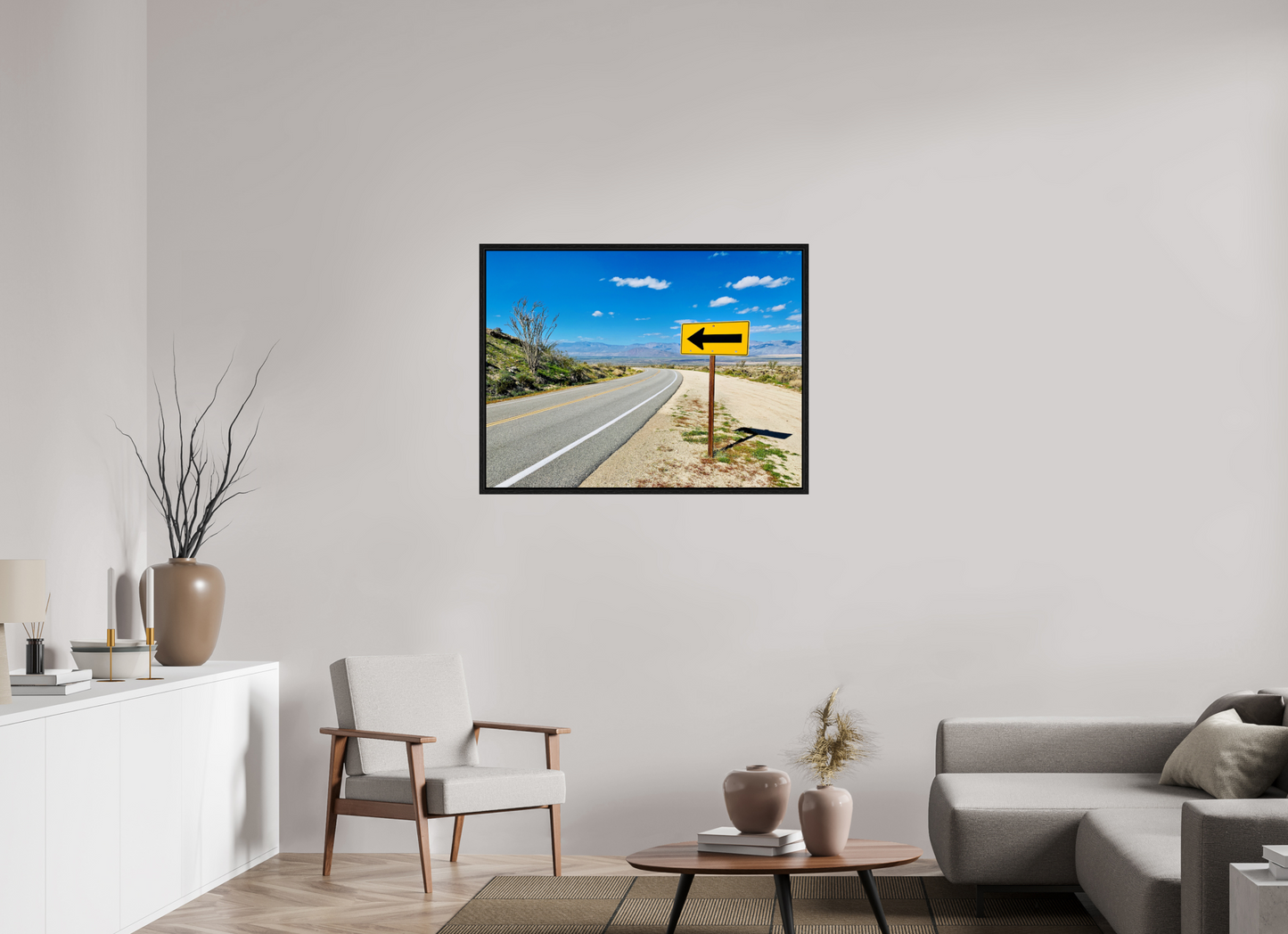 Desert Highway Directional Sign