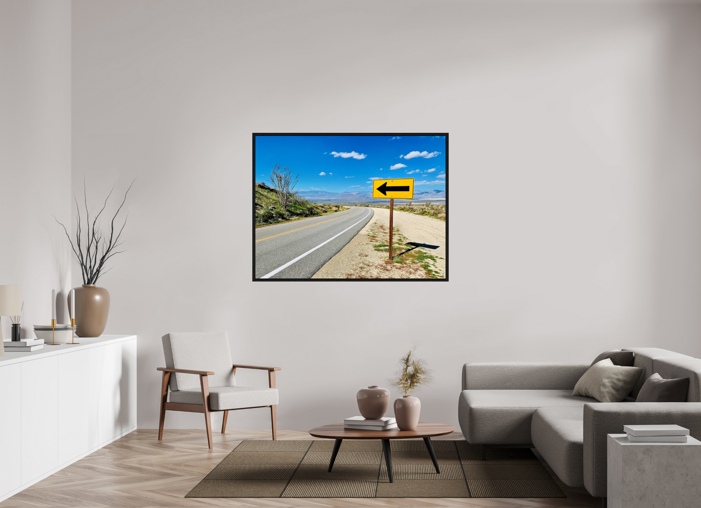 Desert Highway Directional Sign