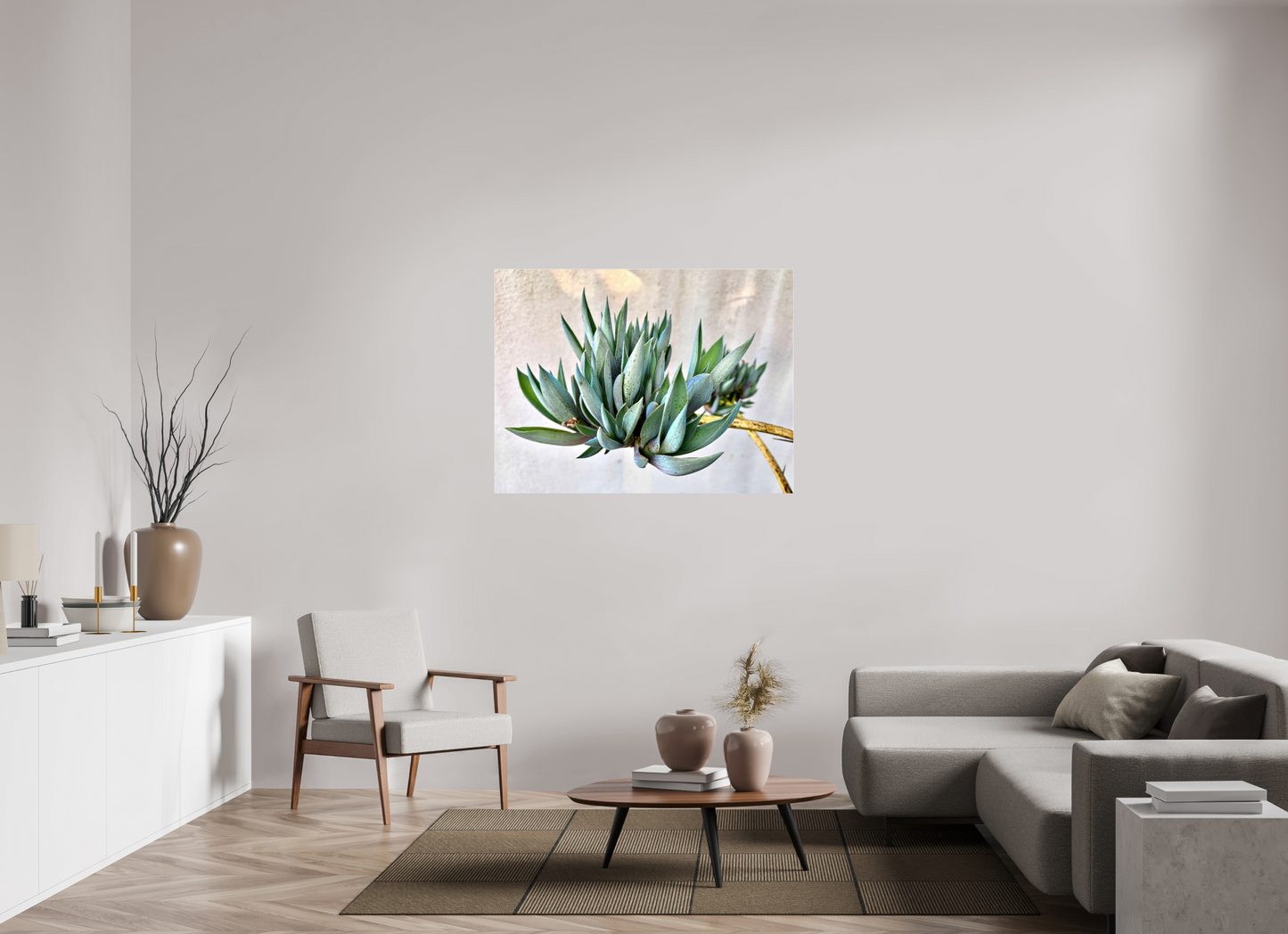 Desert Cactus Blossom on Stem
