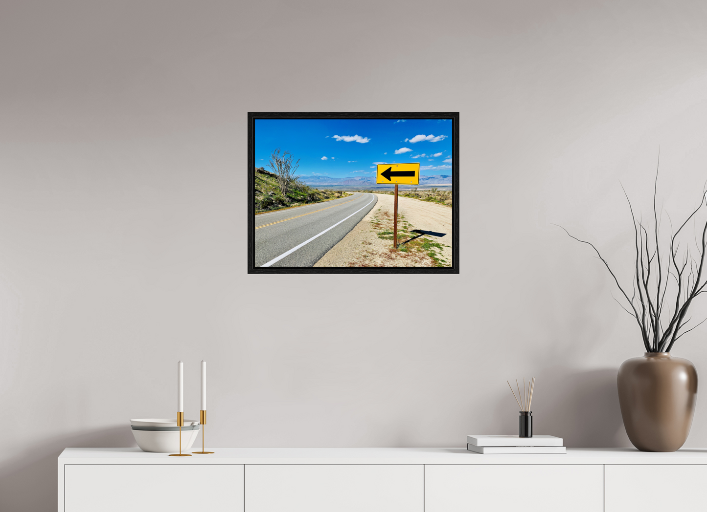 Desert Highway Directional Sign