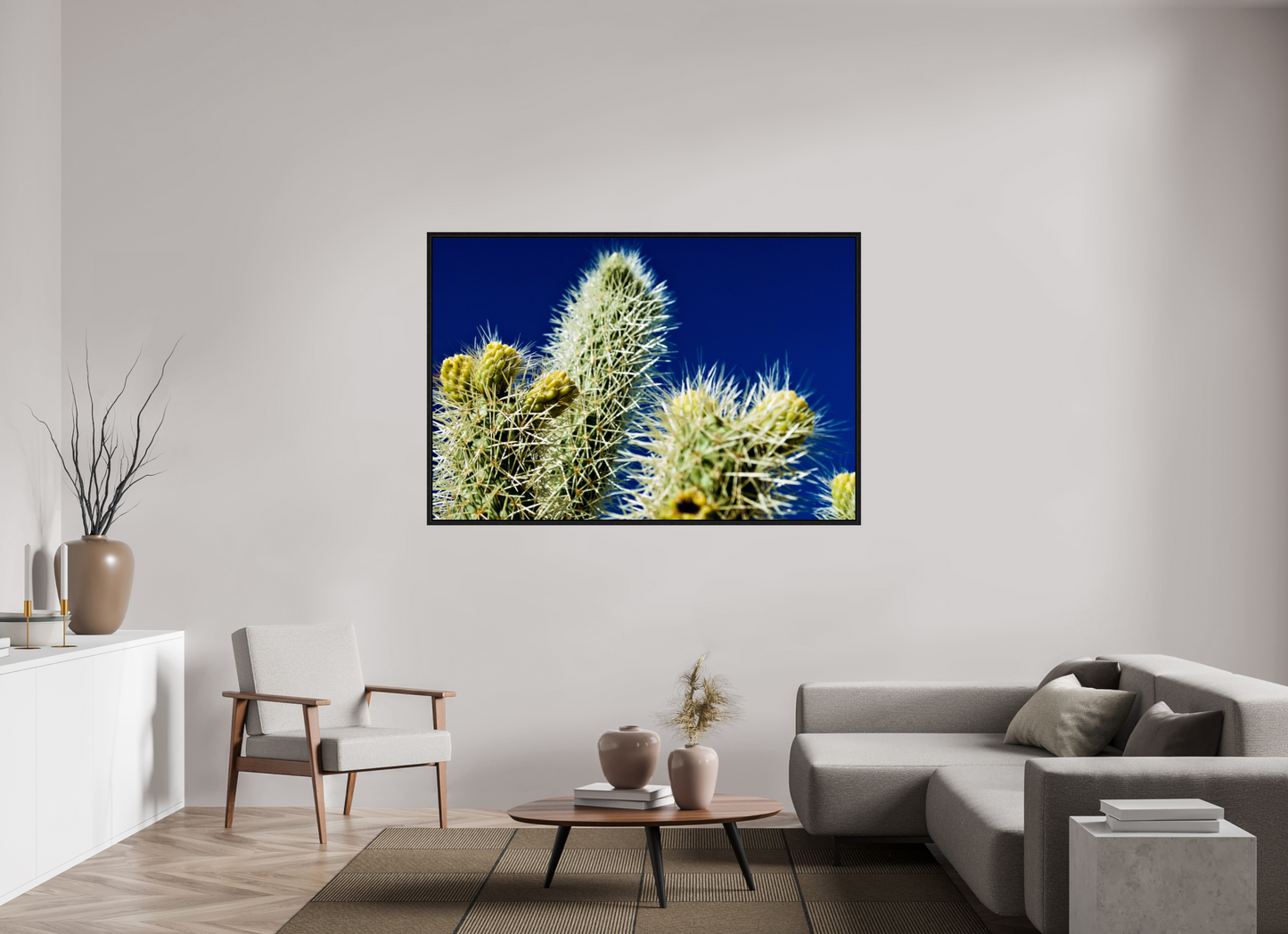 Silver Cholla Blue Sky