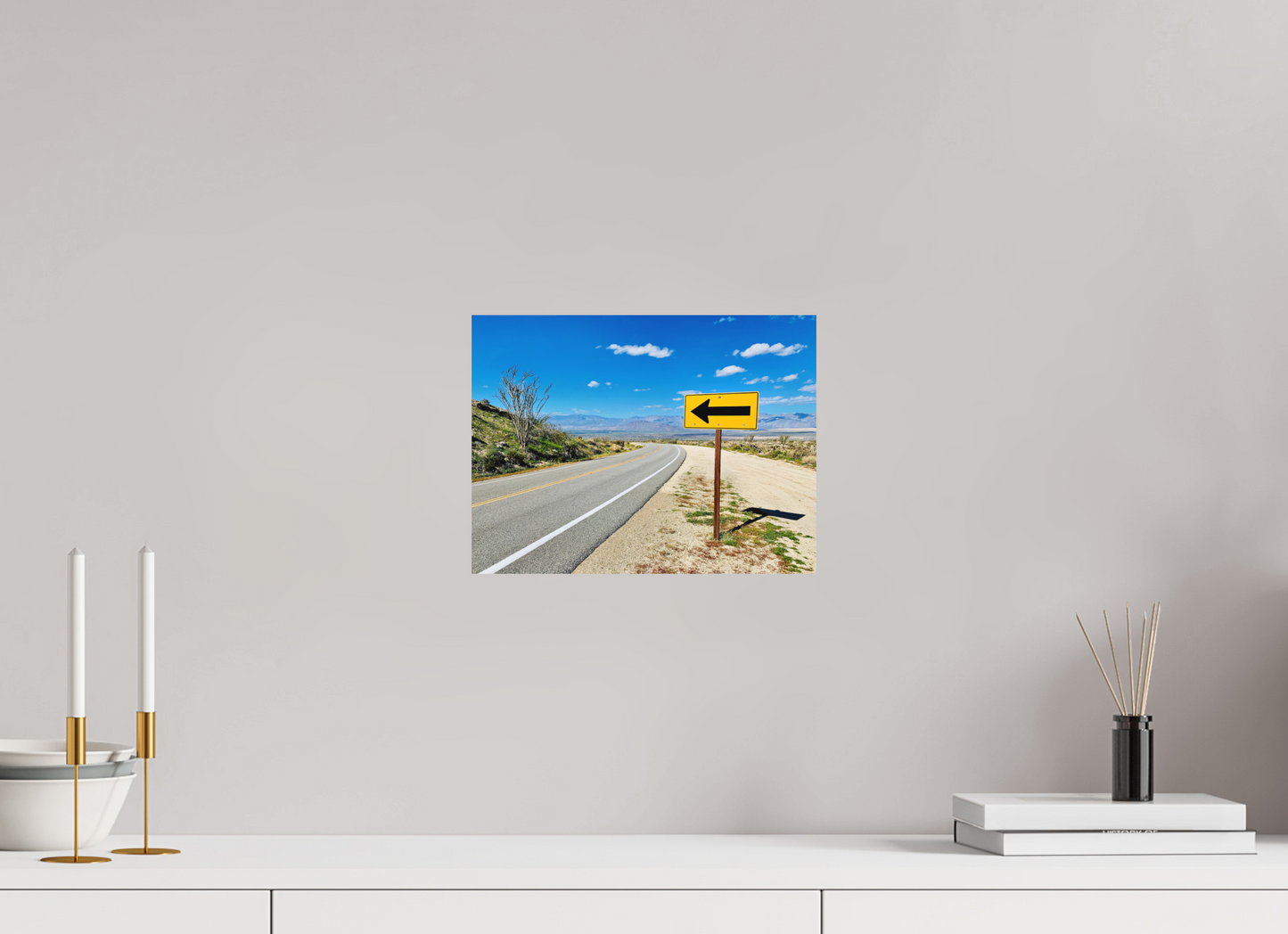 Desert Highway Directional Sign