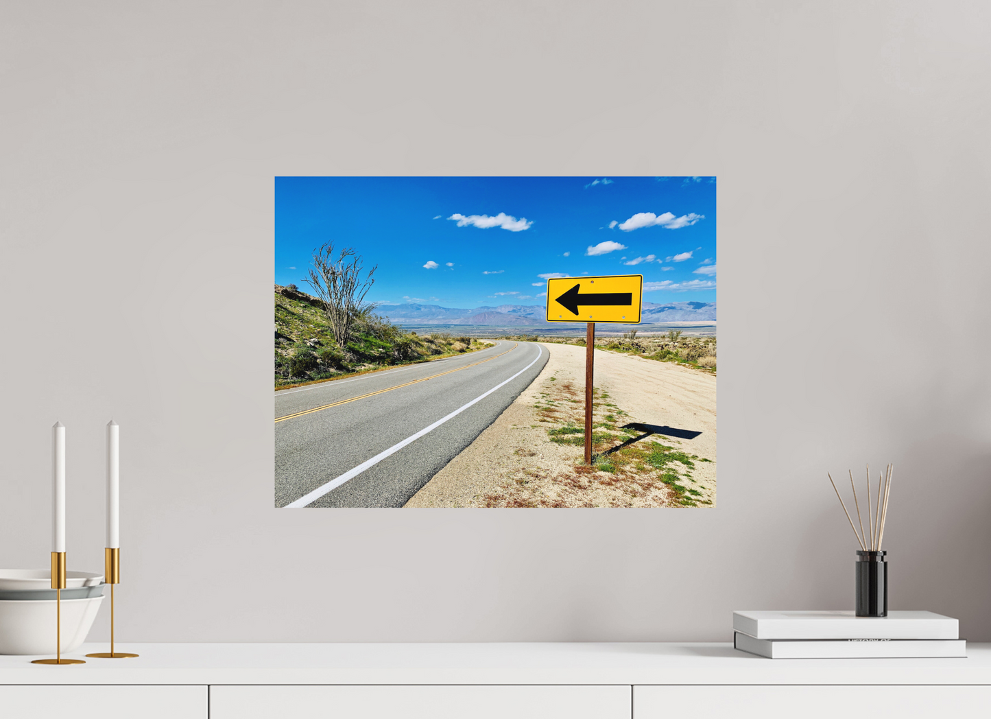 Desert Highway Directional Sign