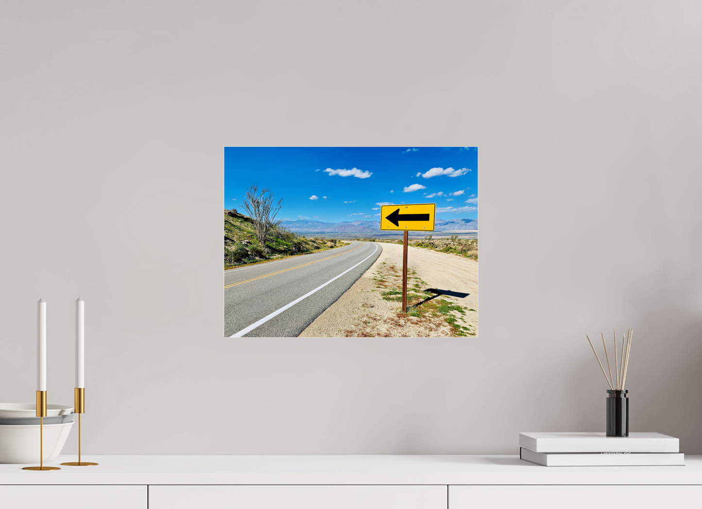 Desert Highway Directional Sign