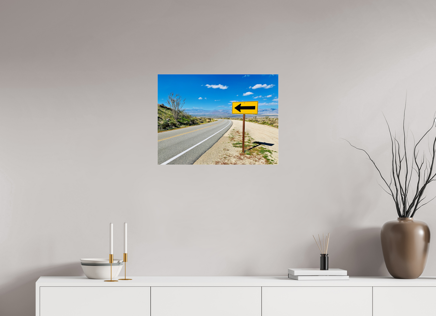 Desert Highway Directional Sign