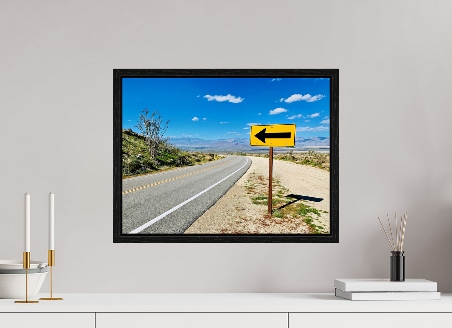 Desert Highway Directional Sign