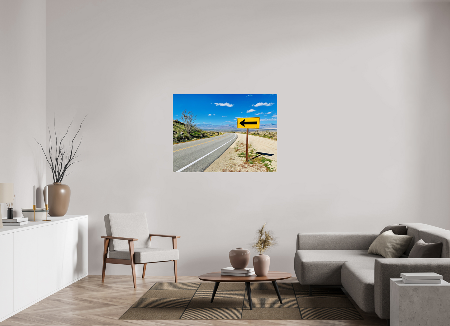 Desert Highway Directional Sign