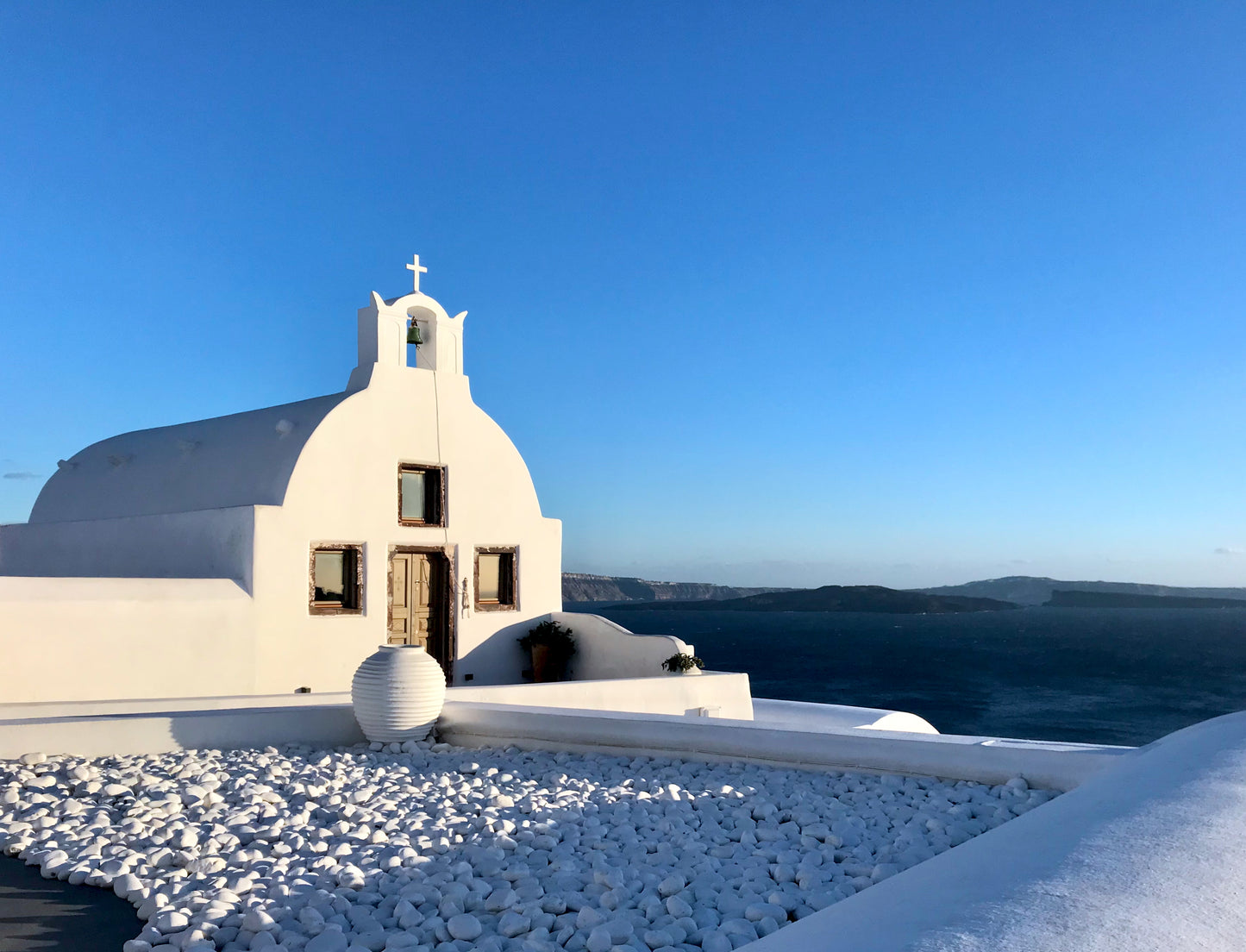 Church Overlooking Caldera