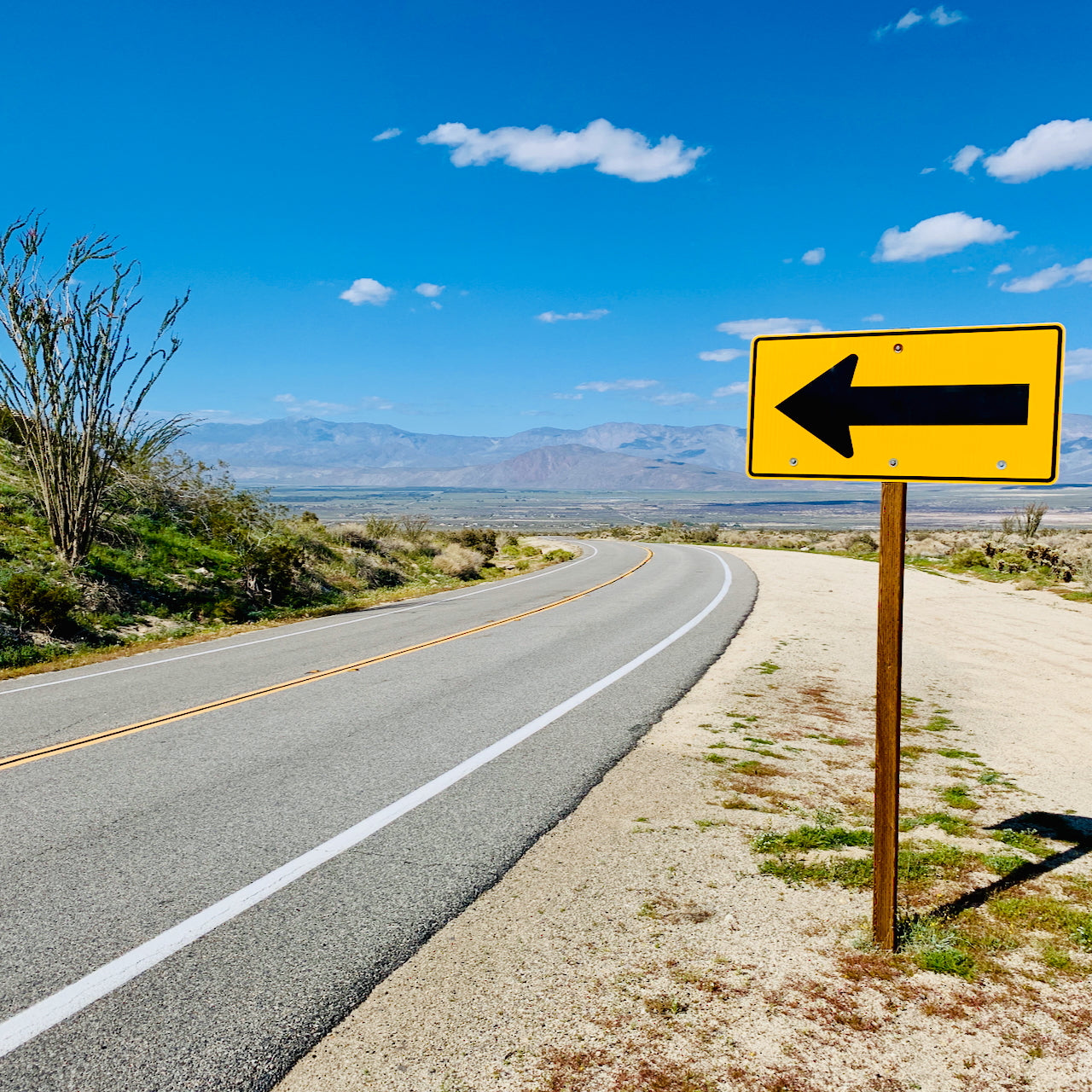 Desert Highway Directional Sign