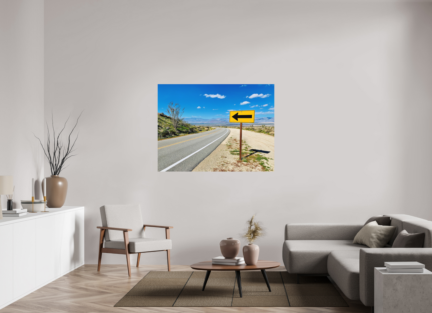 Desert Highway Directional Sign