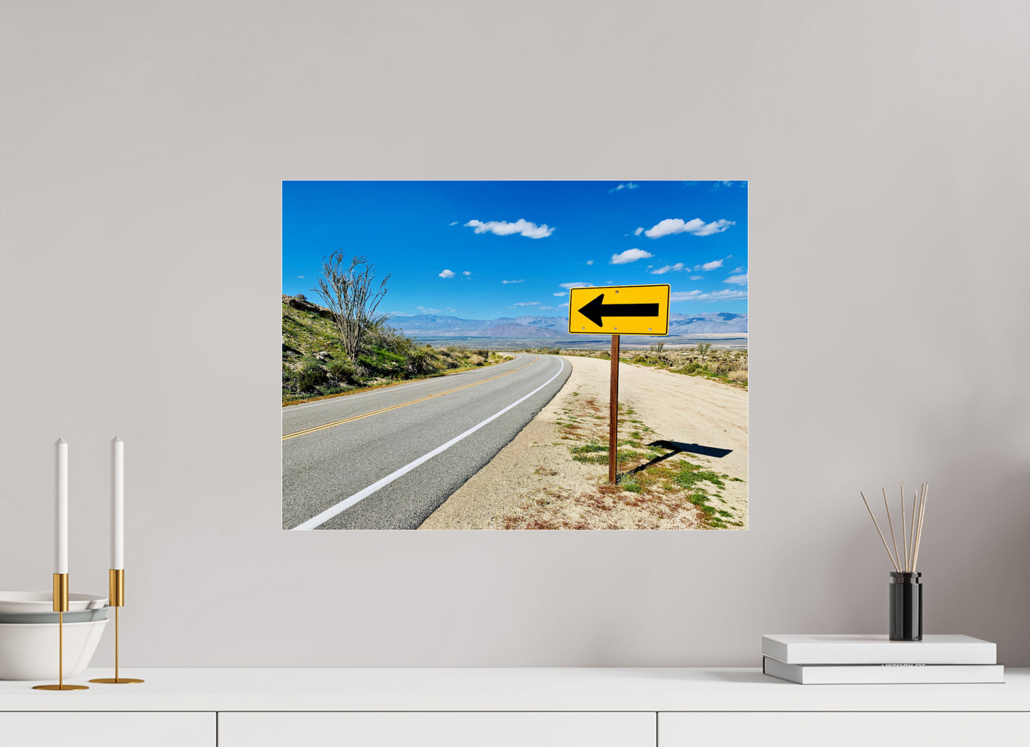 Desert Highway Directional Sign