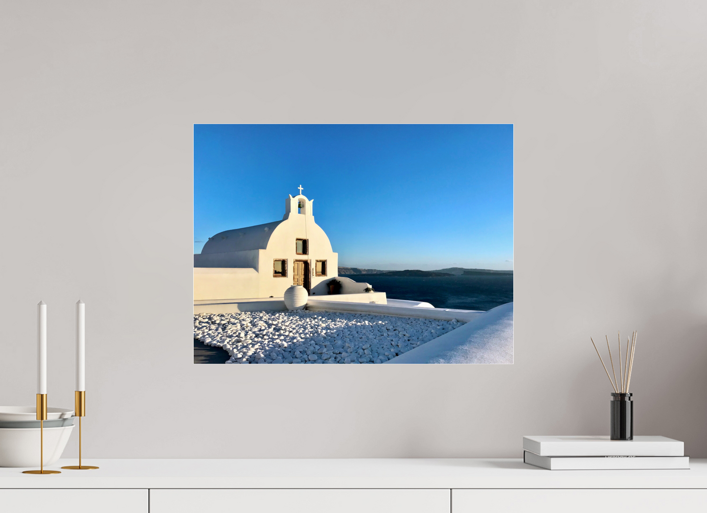 Church Overlooking Caldera