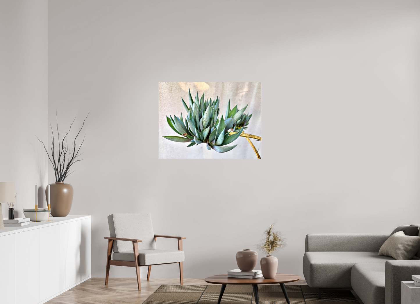 Desert Cactus Blossom on Stem
