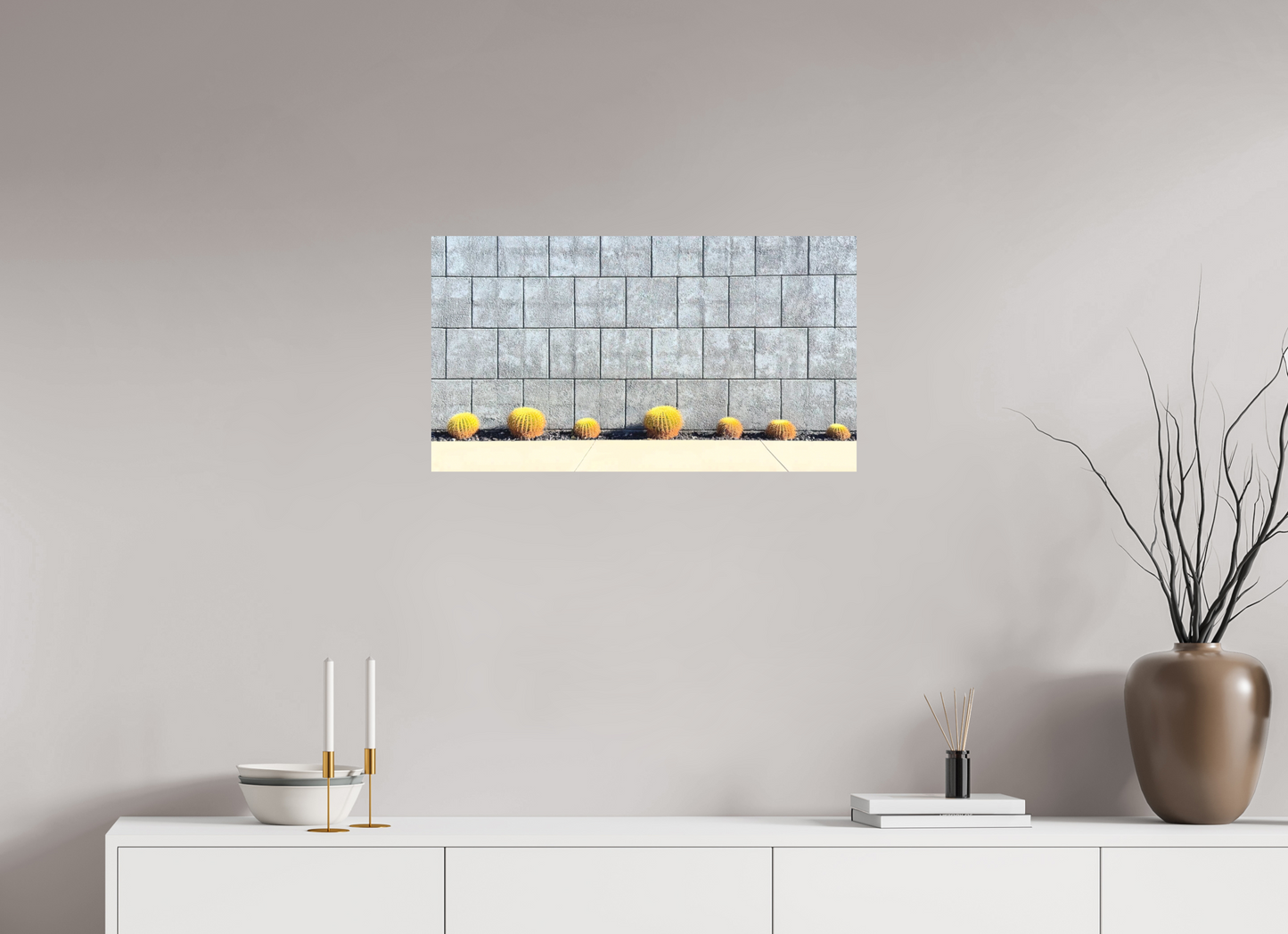 Concrete Cactus Wall