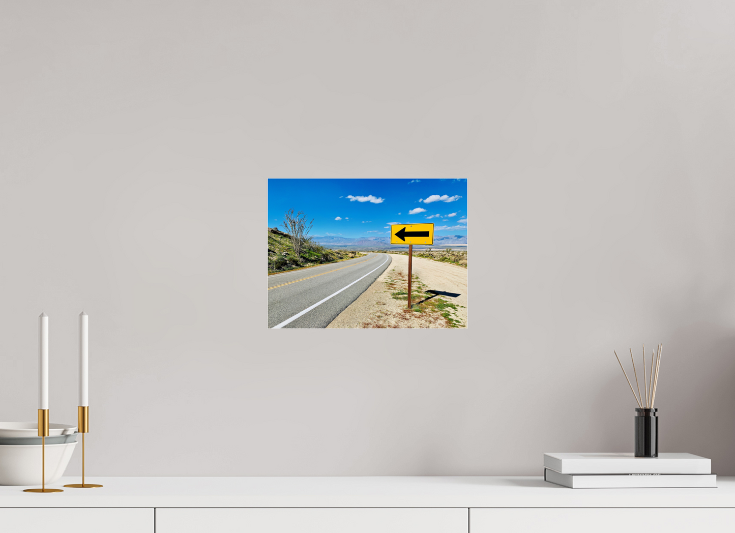 Desert Highway Directional Sign
