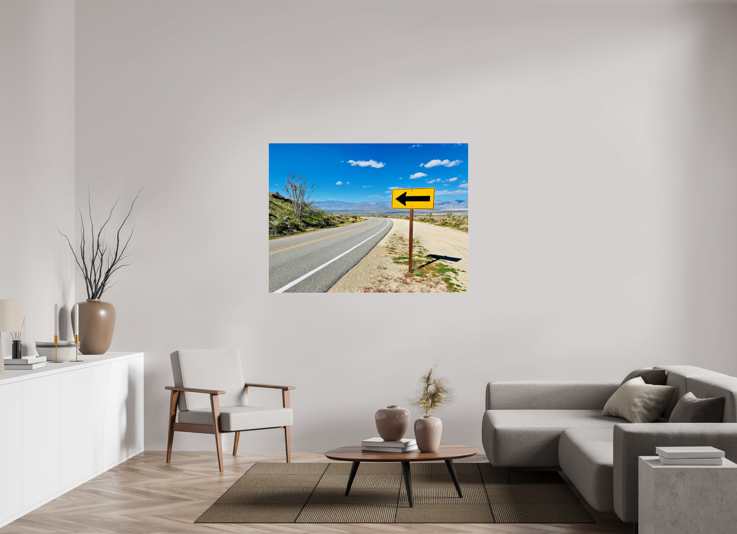 Desert Highway Directional Sign