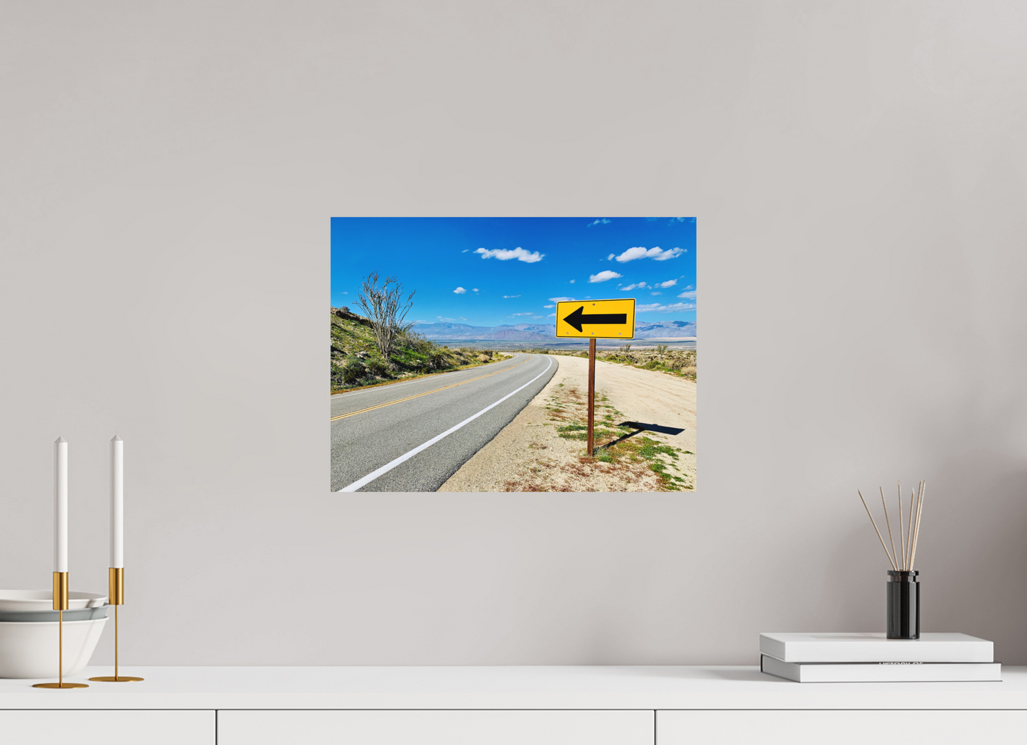 Desert Highway Directional Sign