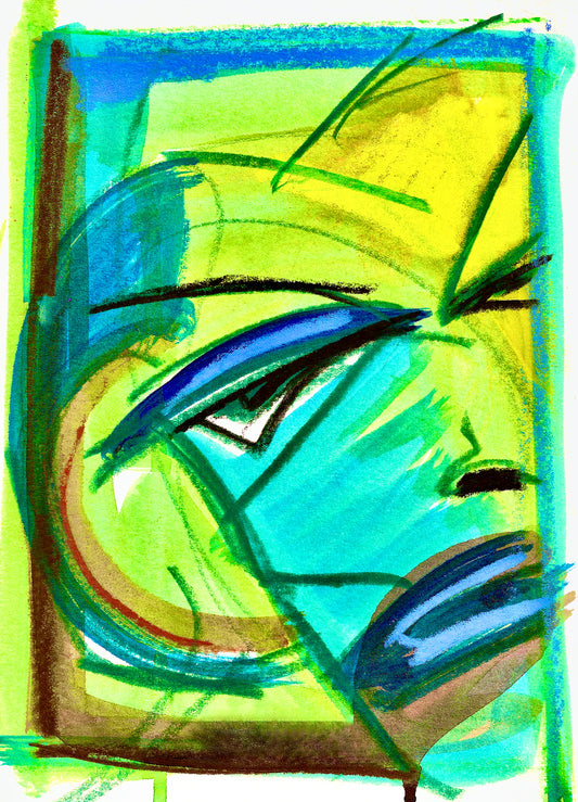 Portrait In Green Poster